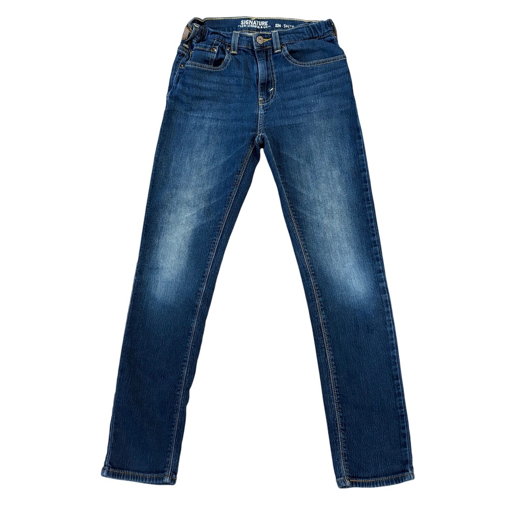 Signature Levi Strauss Skinny Jeans Kids Boys Size 18‎ Adjustable Waist Stretch